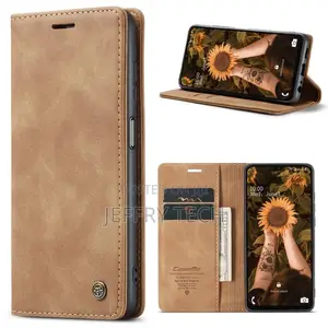 Brown Galaxy A23 Caseme Soft Matte Quality Wallet Case