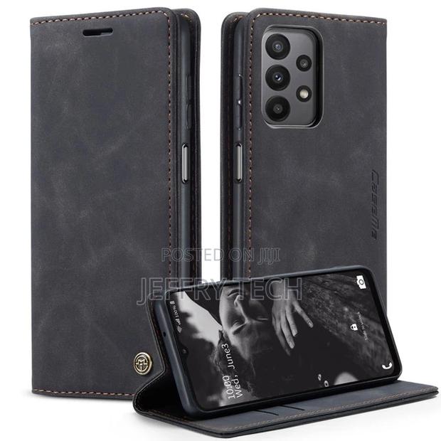 Black Galaxy A23 Caseme Compact Flip Wallet Case - main view