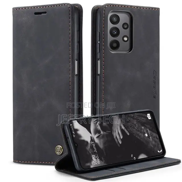Black Galaxy A23 Caseme Compact Flip Wallet Case