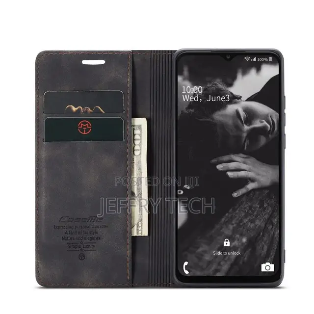 Black Galaxy A23 Caseme Compact Flip Wallet Case