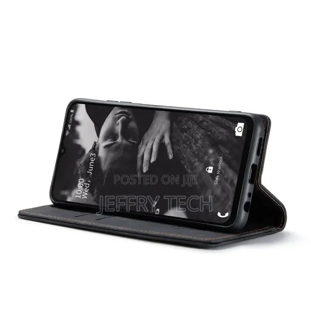 Black Galaxy A23 Caseme Compact Flip Wallet Case