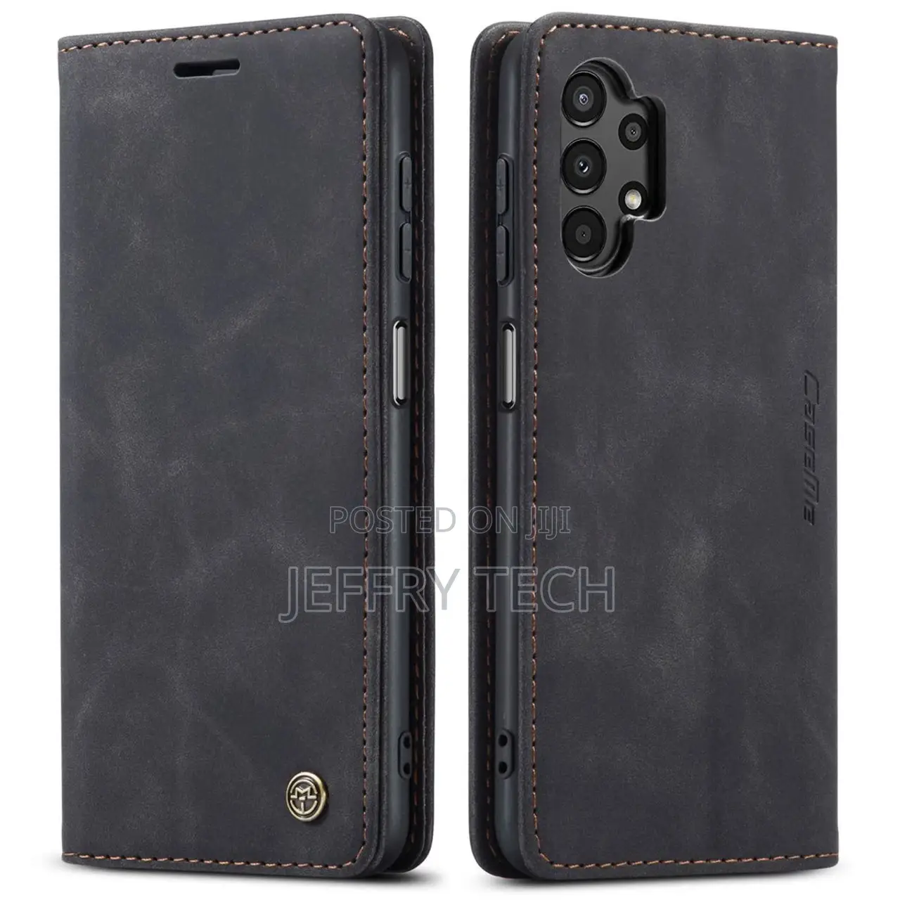 Black Galaxy A13 Caseme Compact Flip Wallet Case