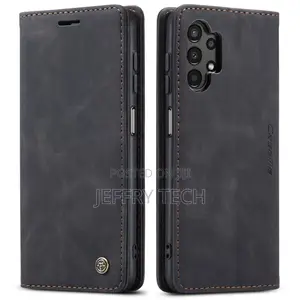 Black Galaxy A13 Caseme Compact Flip Wallet Case