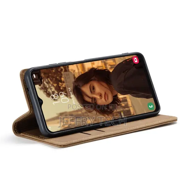 Brown Galaxy A13 Caseme Slim Quality 2 Card Slot Wallet Case