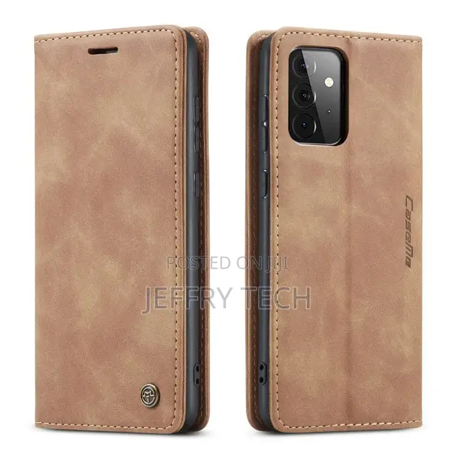 Brown Galaxy A72 Caseme Slim Quality 2 Card Slot Wallet Case