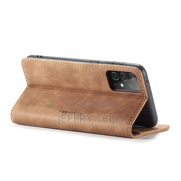 Brown Caseme Slim Magnetic Classy Wallet Case for Galaxy A52 - thumbnail 3