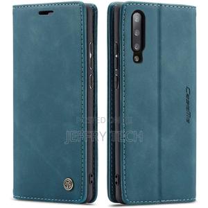 Blue Galaxy A70 Caseme Premium Compact Flip Wallet Case Card - thumbnail 2