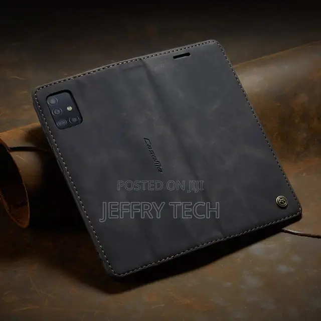 Black Galaxy A71 Caseme Compact Flip Exceptional Wallet Case