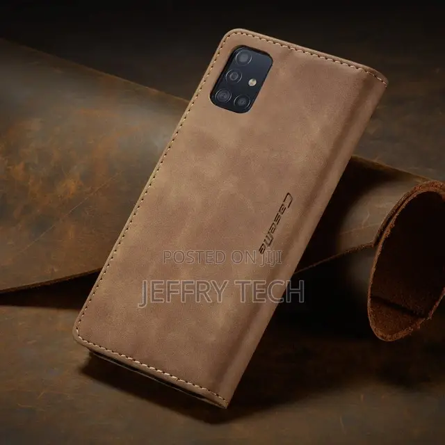 Brown Galaxy A71 Caseme Compact Flip Classy Wallet Case