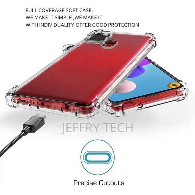 Clear Samsung Galaxy A21s Shock-Absorption Ultra Slim Gel Ca