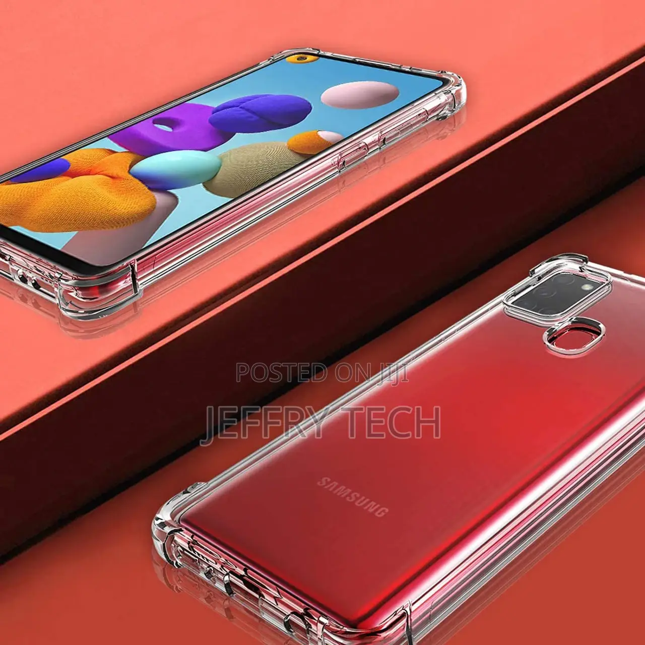 Clear Samsung Galaxy A21s Shock-Absorption Ultra Slim Gel Ca