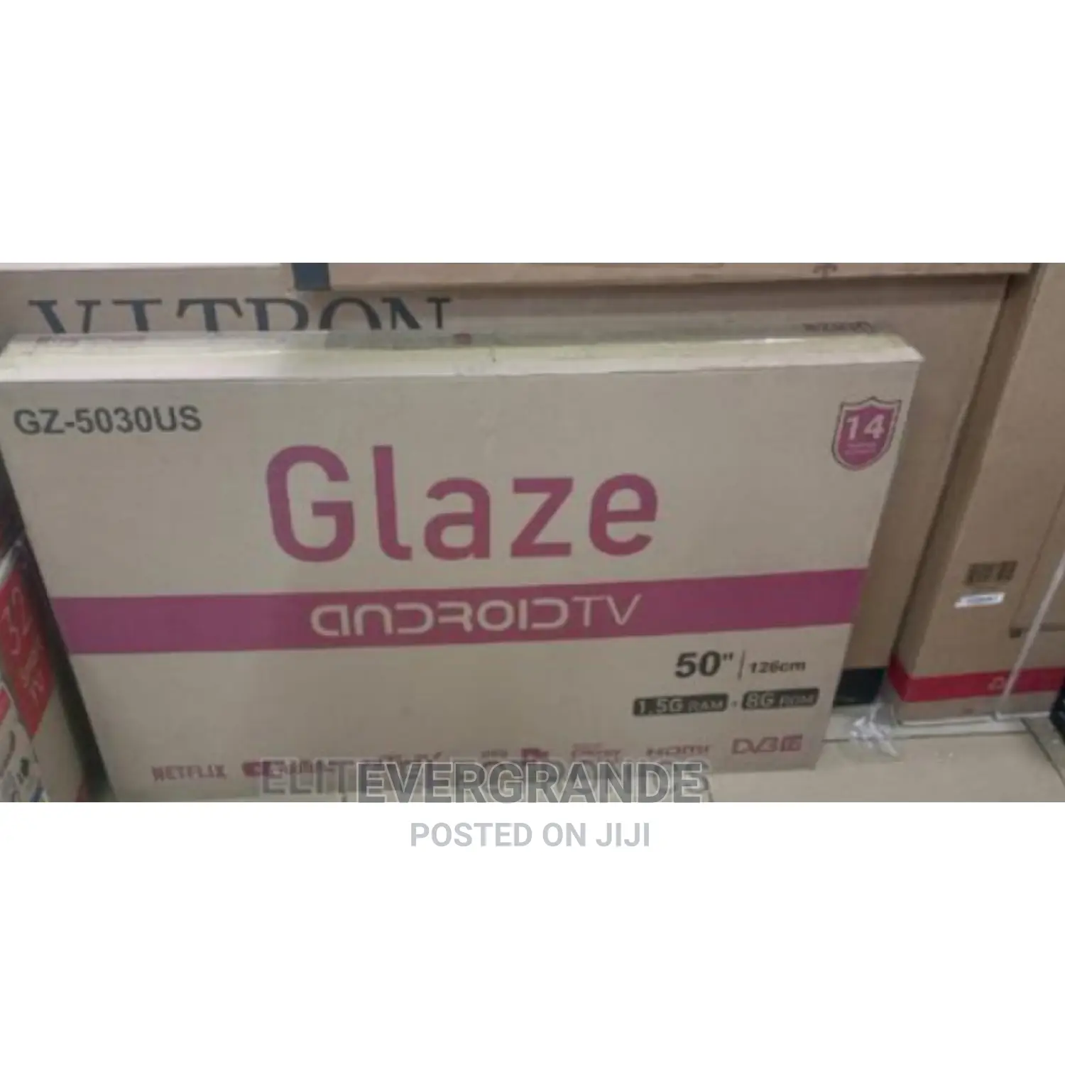 Glaze 50 Inches Smart Android Tv .(Frameless)