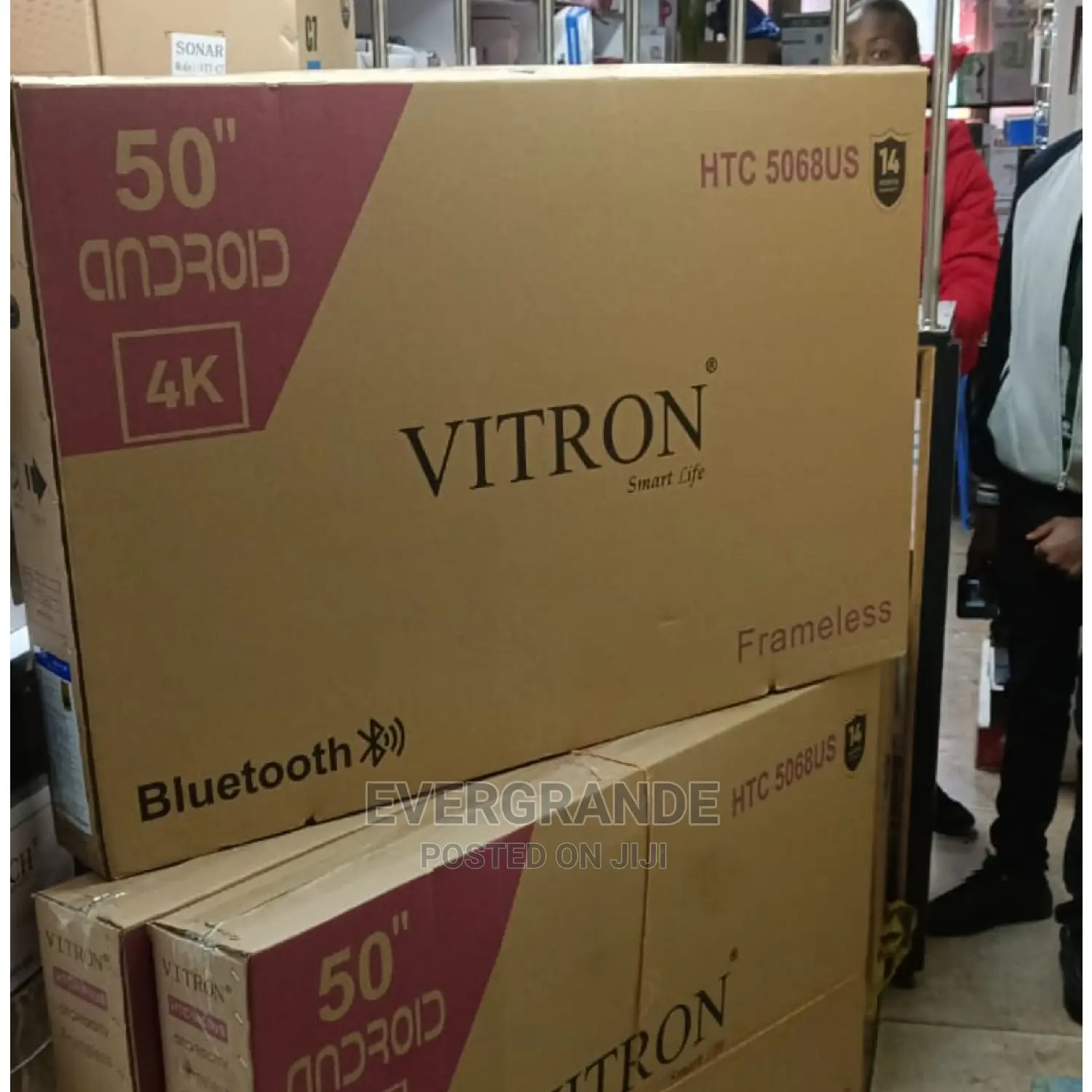 Vitron 50 Inches Smart Android Flameless Digital Tv,