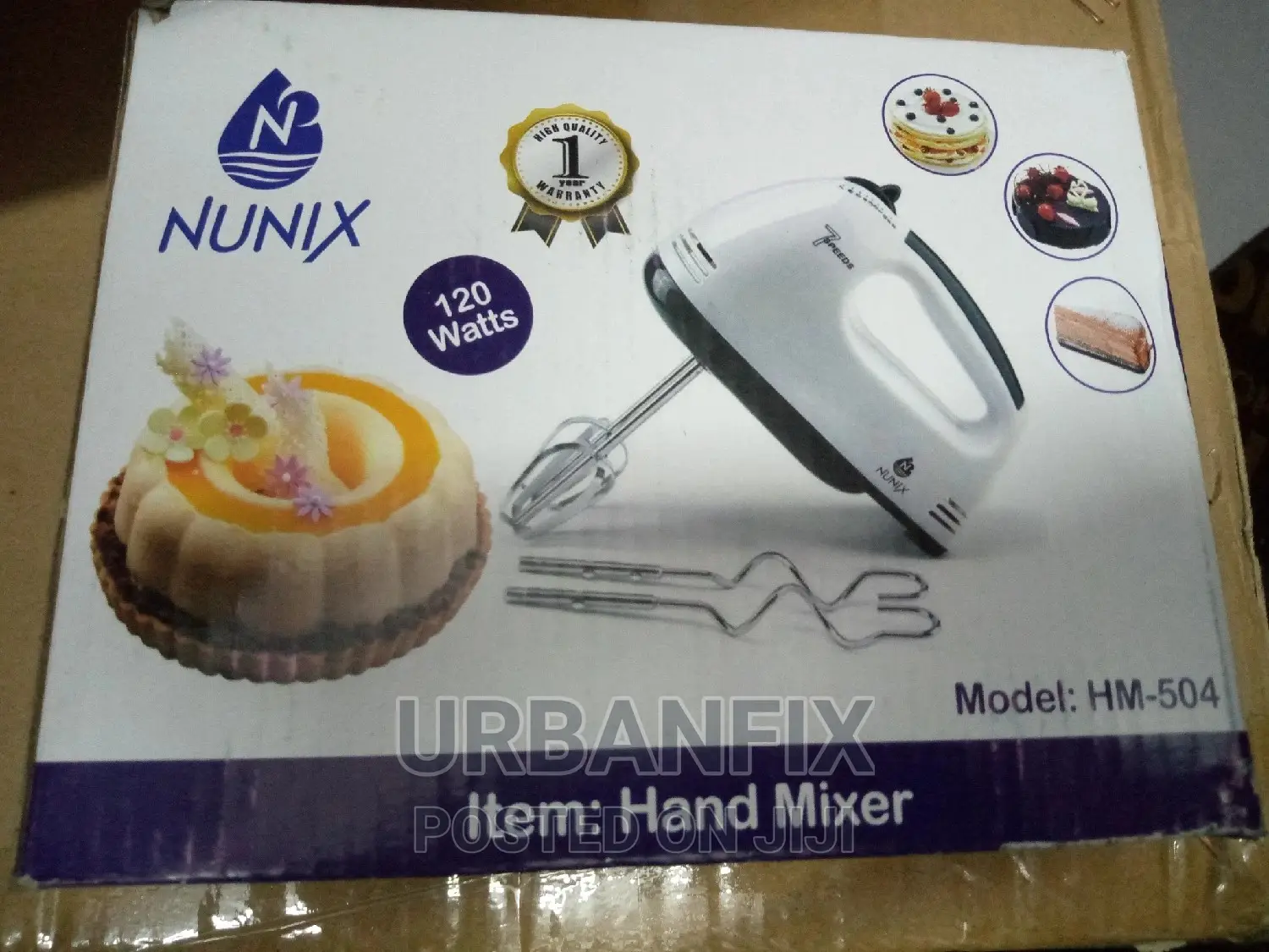 Nunix 7 Speed Hand Mixer - 120 Watts