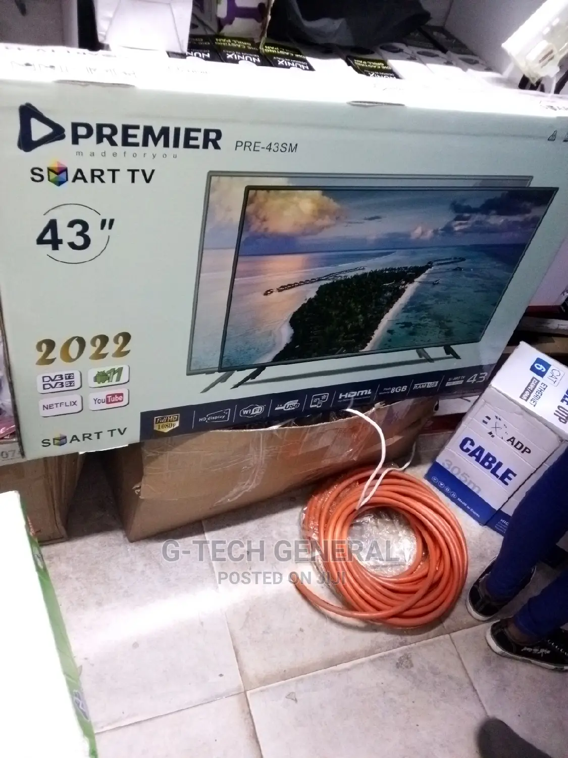 New Premier 43" Inch Full HD Smart Android TV WIFI Netflix