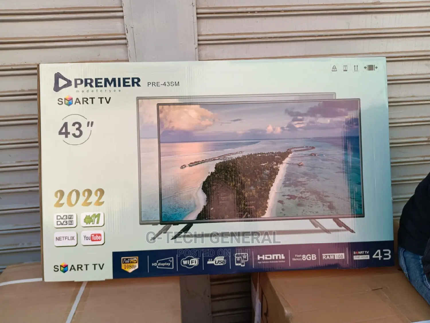New Premier 43" Inch Full HD Smart Android TV WIFI Netflix