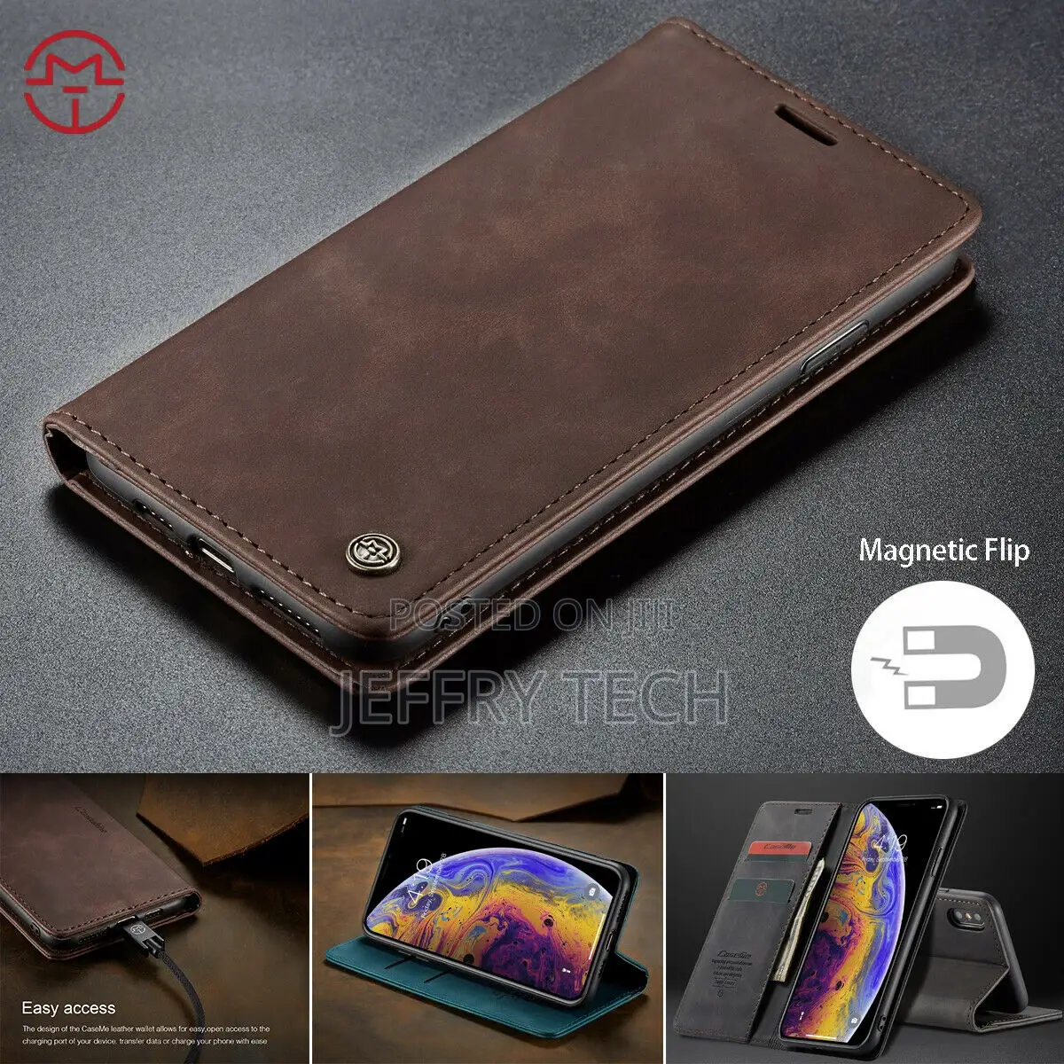 Flip Leather Magnetic Wallet Case Cover for iPhone 8 Plus
