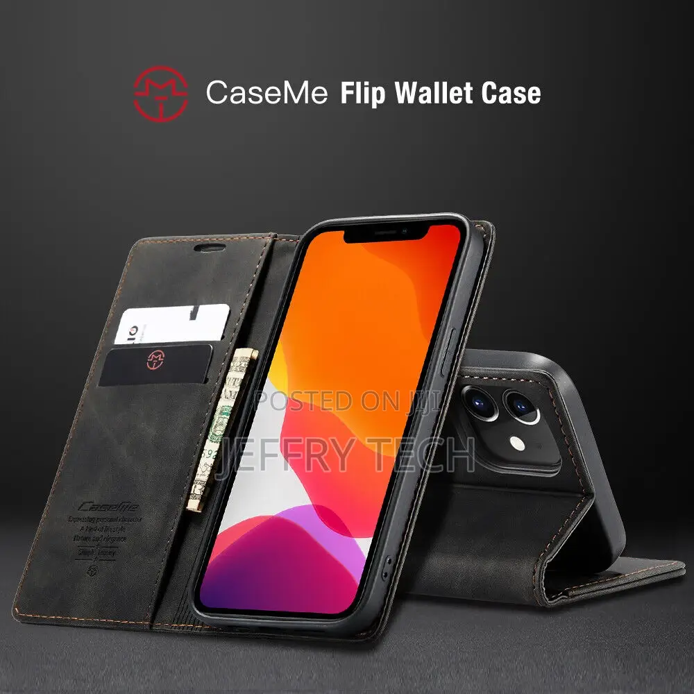 Flip Leather Wallet Case Shockproof for Apple iPhone XR