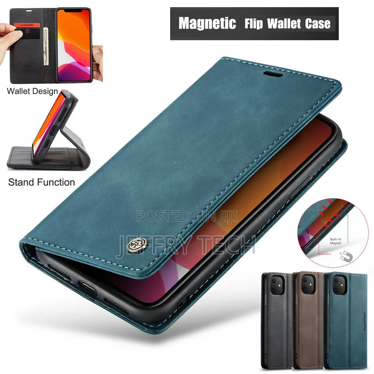 For iPhone XS Max Magnetic Wallet Case Flip Leather Card Co