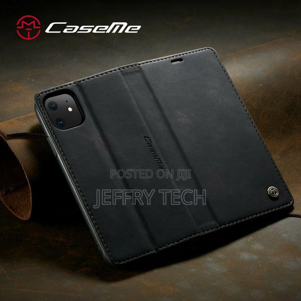 For iPhone 12 Caseme Original Flip Case Retro Magnetic Card - thumbnail 2