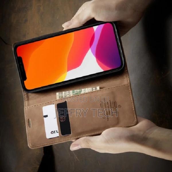 For iPhone 12 Pro Max Magnetic Leather Wallet Card Flip Case - thumbnail 2