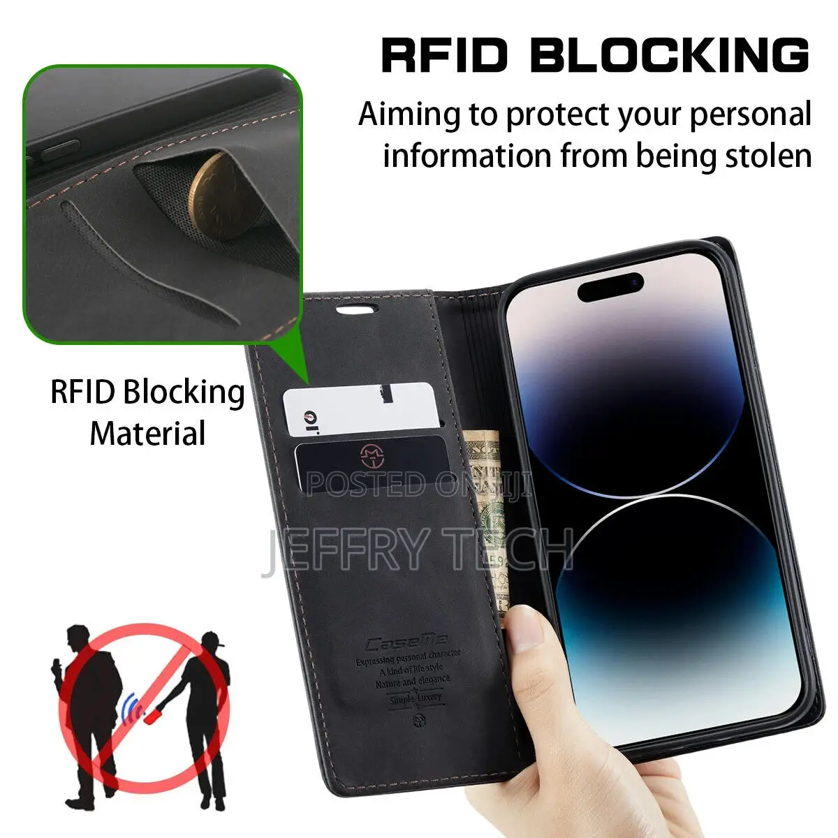 For iPhone 13 Case Magnetic Leather Wallet Cover