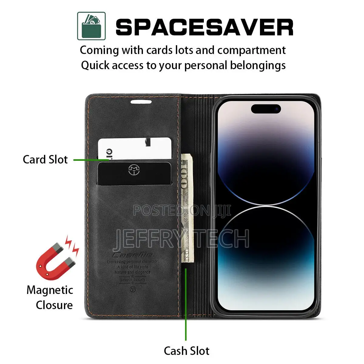 iPhone 13 Pro Max Case Wallet Leather Flip Card Holder Shock