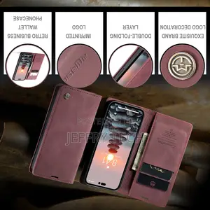 Caseme for iPhone 14 Pro Case Leather Slots Magnetic Wallel