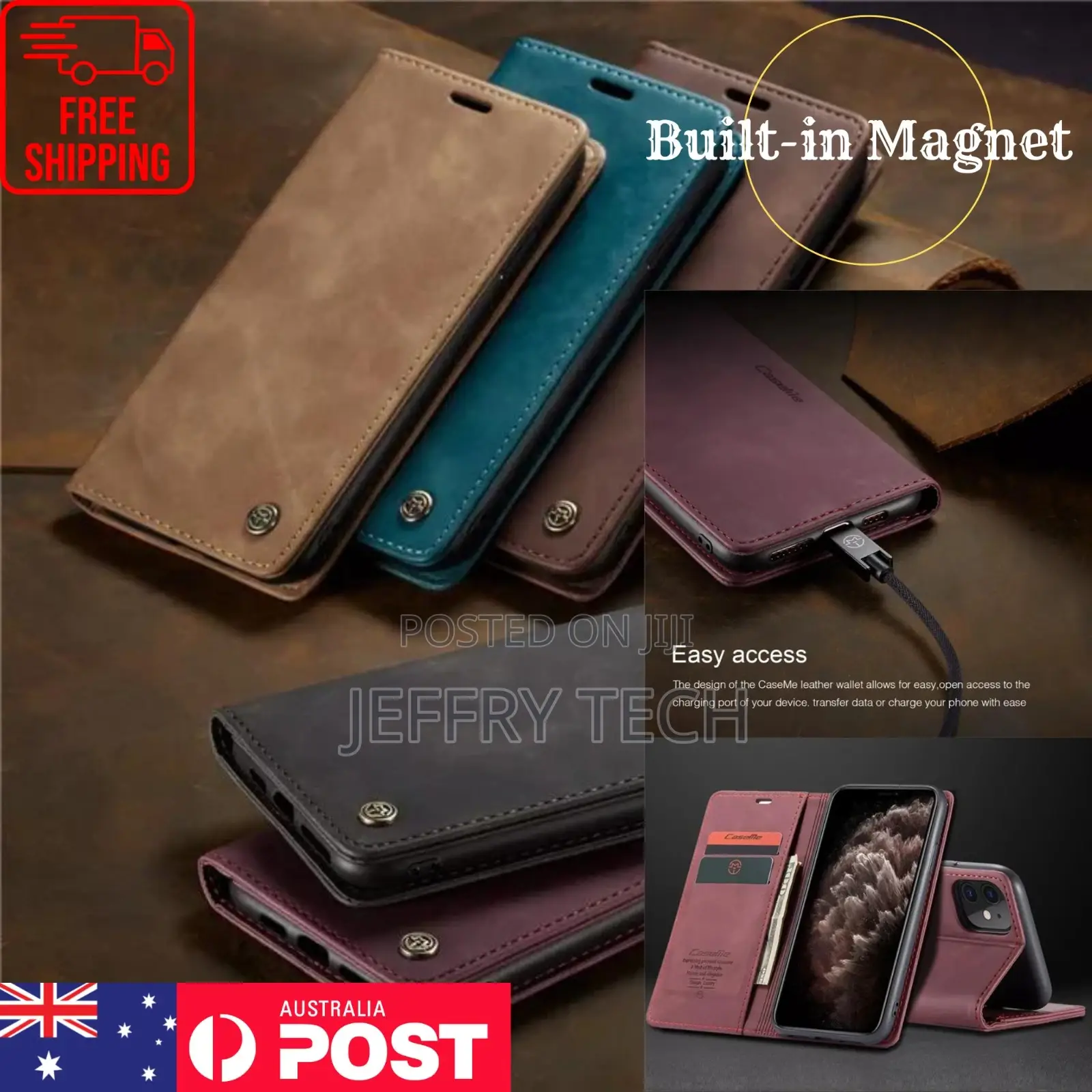 Samsung Galaxy A13 Leather Flip Case Magnetic Wallet Cover
