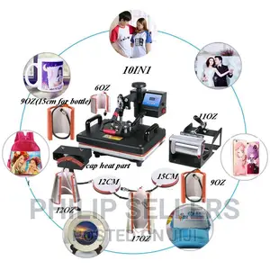Heat Press Machine 8 in 1 Combo Set