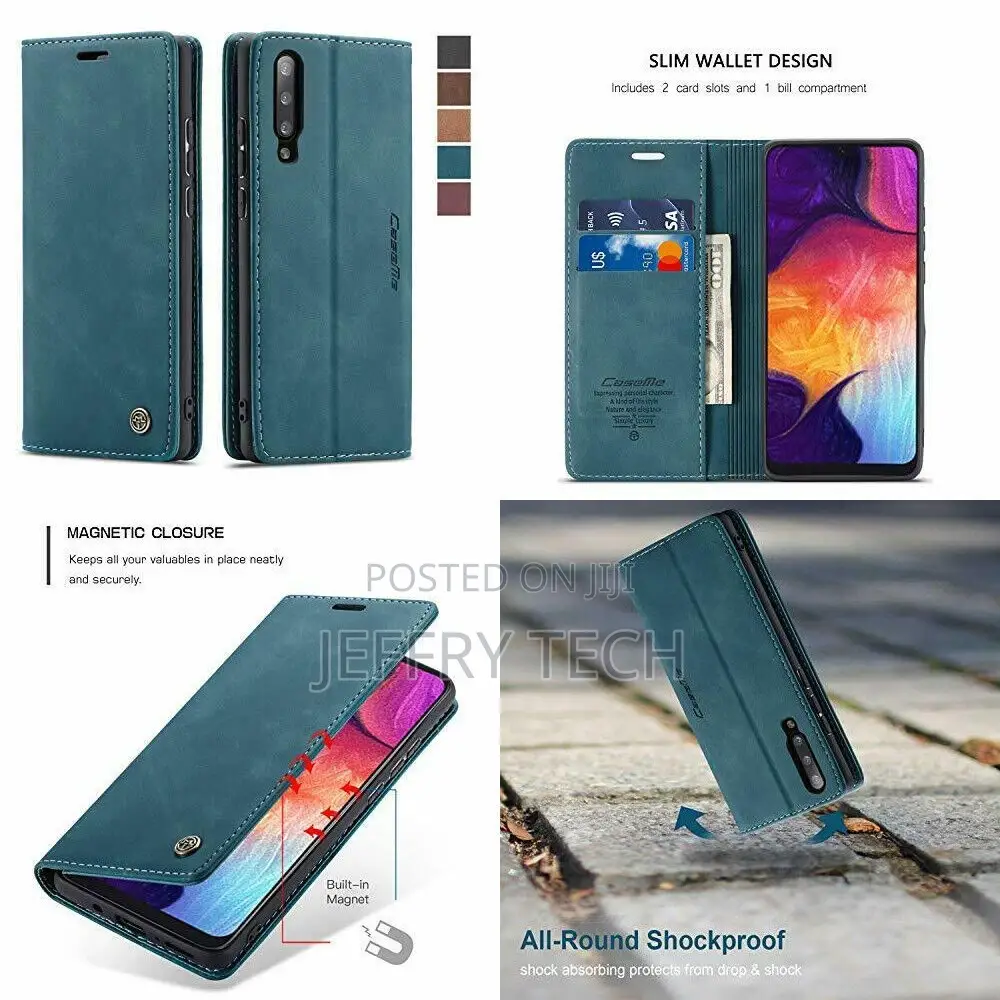 For Samsung Galaxy A50 Wallet Case PU Leather Card Holder Fl