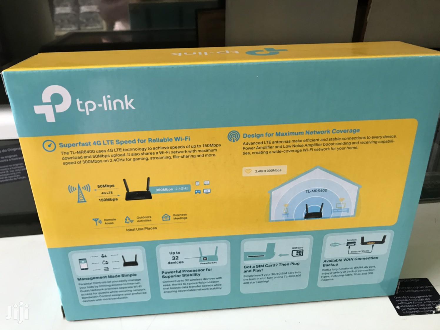 Tp Link 300mbps Wireless N 4G LTE SIM Card Router Tl-Mr6400