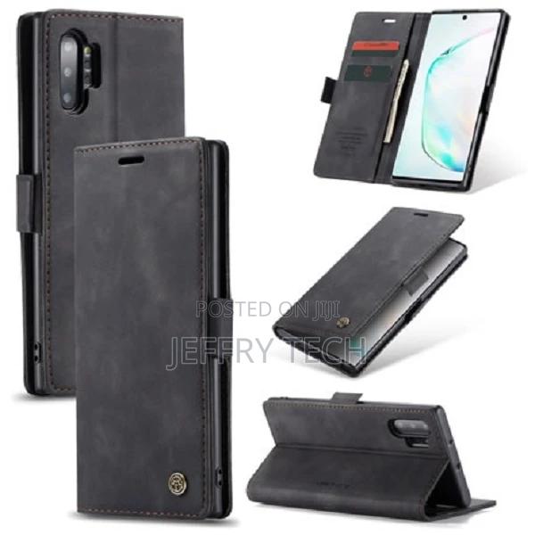 Caseme Samsung Galaxy Note 10 Plus Leather Wallet Case Black - thumbnail 2