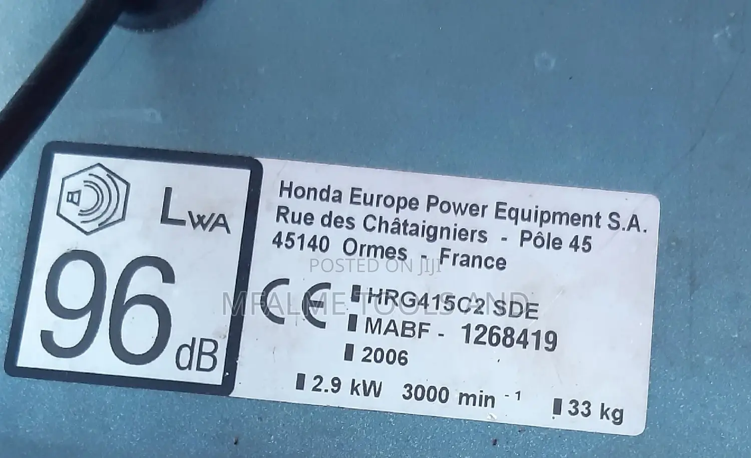 Lawn Mower - Honda Easy Start Petrol Engine 130cc Ex-Uk