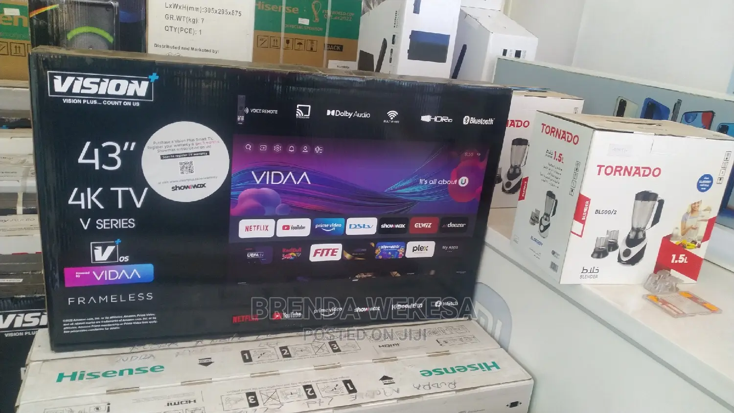 Vision Plus 43′′ Frameless V+ Os Smart Tv (Vp8843kv) -