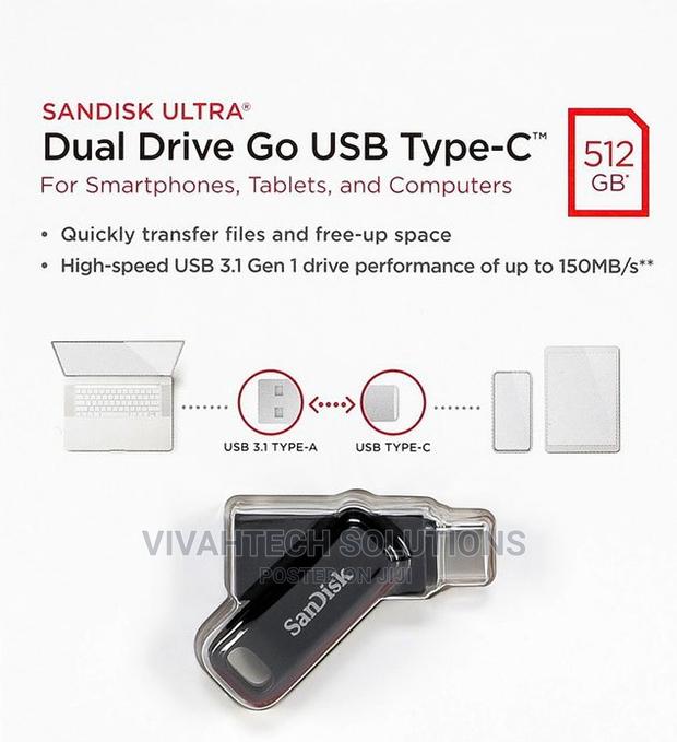 Sandisk 512gb Ultra Dual Drive Go Usb Type-C Flash Drive - main view