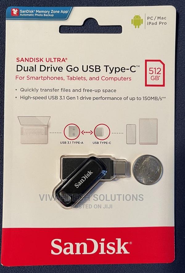 Sandisk 512gb Ultra Dual Drive Go Usb Type-C Flash Drive (Sd