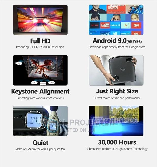 AUN AKEY9S Projectors Android Projector - thumbnail 2
