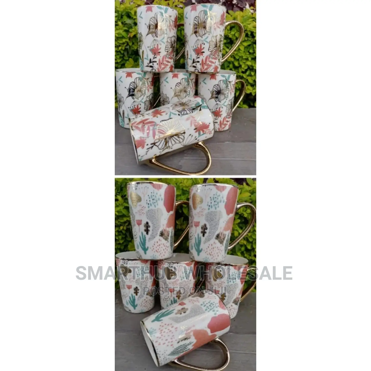 6pcs Ceramic Golden Mug