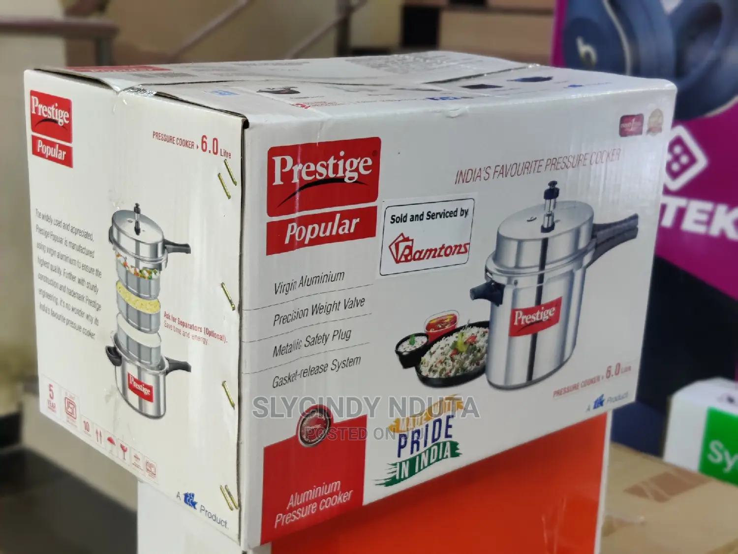 Ramtons 6.0l Prestige Popular Pressure Cooker(New)