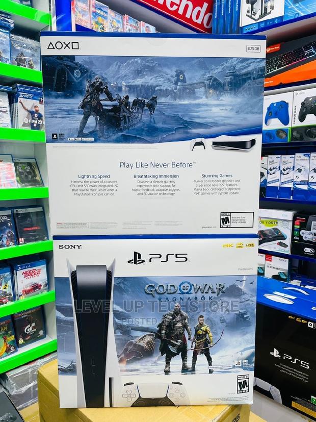 PS5 Standard 825GB God of War Ragnarok Bundle Console - New - main view