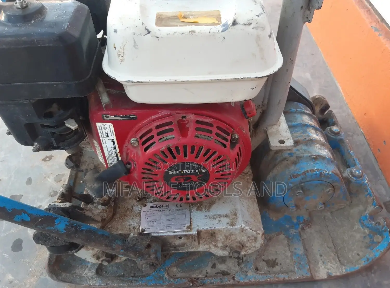 Compactor Plate 2015 Honda Gx Petrol 75kg Ex-Uk