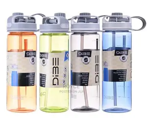 650ml Sports Water Bottle With Collapsible Straw