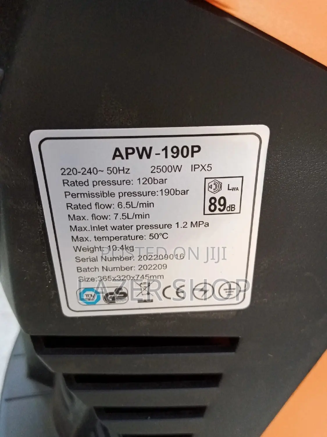 AICO Electric Car Wash Machine
