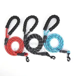 Reflective Rope Dog Leash With Padded Handle