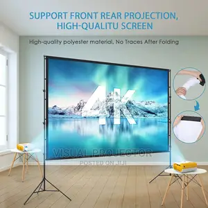 Projector Screen and Stand 100 Inch, 225 X 125 Cm