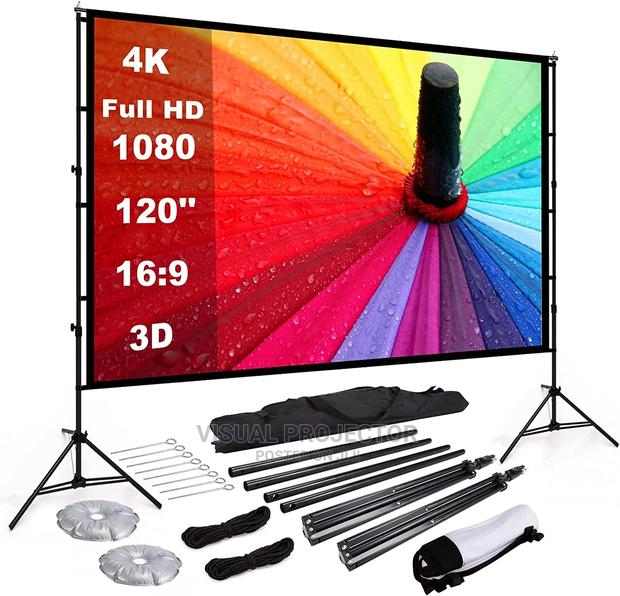 Projector Screen 120" and Stand - main view