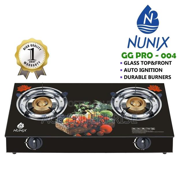 Nunix 2 Burner Glass Top Cooker - main view
