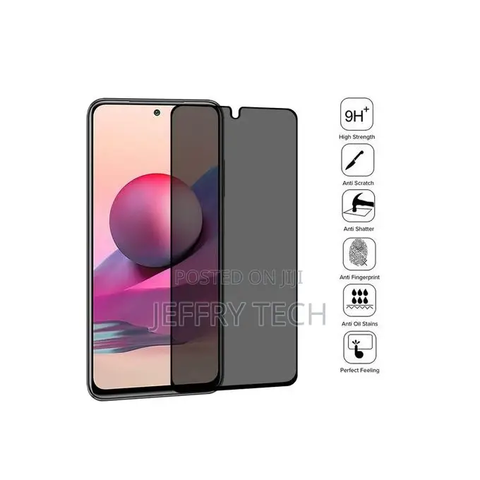 Anti-Peeping Tempered Glass Film for Xiaomi Redmi Note 10S