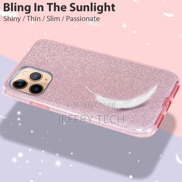Silicone Case Cover for iPhone 11 Pro ( Pink Glitter Case) - thumbnail 3